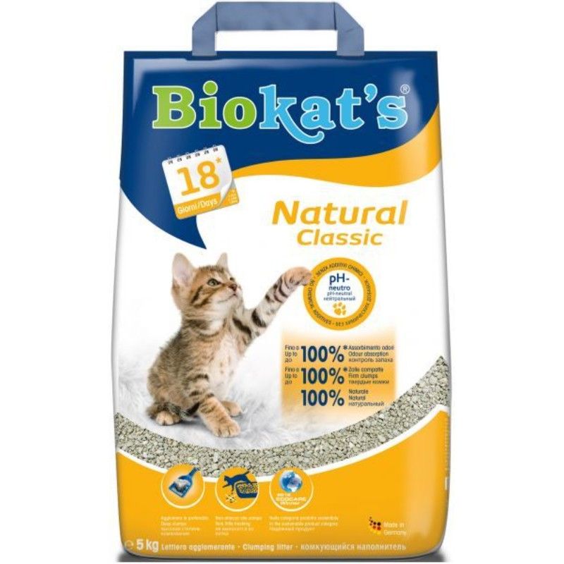 Котешка Тоалетна Biokat's Bianco Natural Classic Бентонит 5 кг