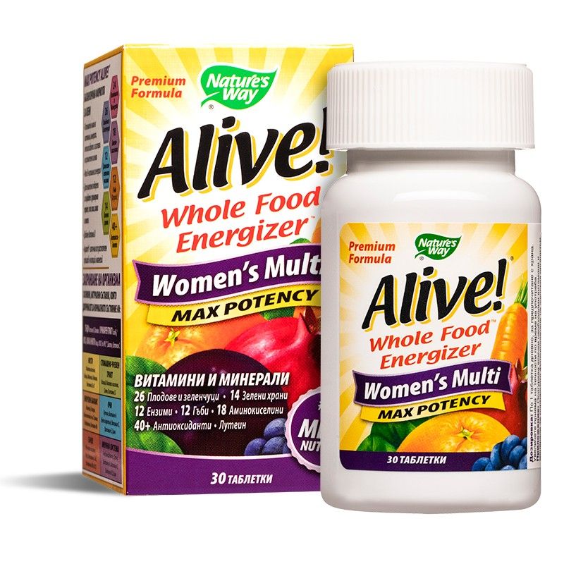 Mултивитамини за Жени Nature’s Way Alive 30 Таблетки
