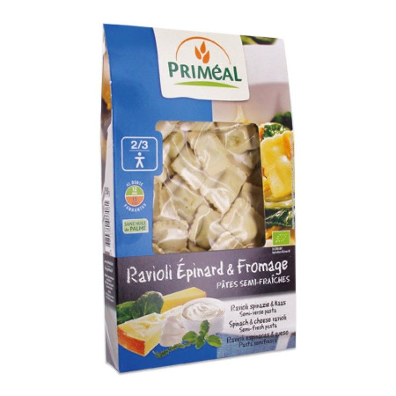 Био Равиоли Primeal със Спанак и Сирене 250 г