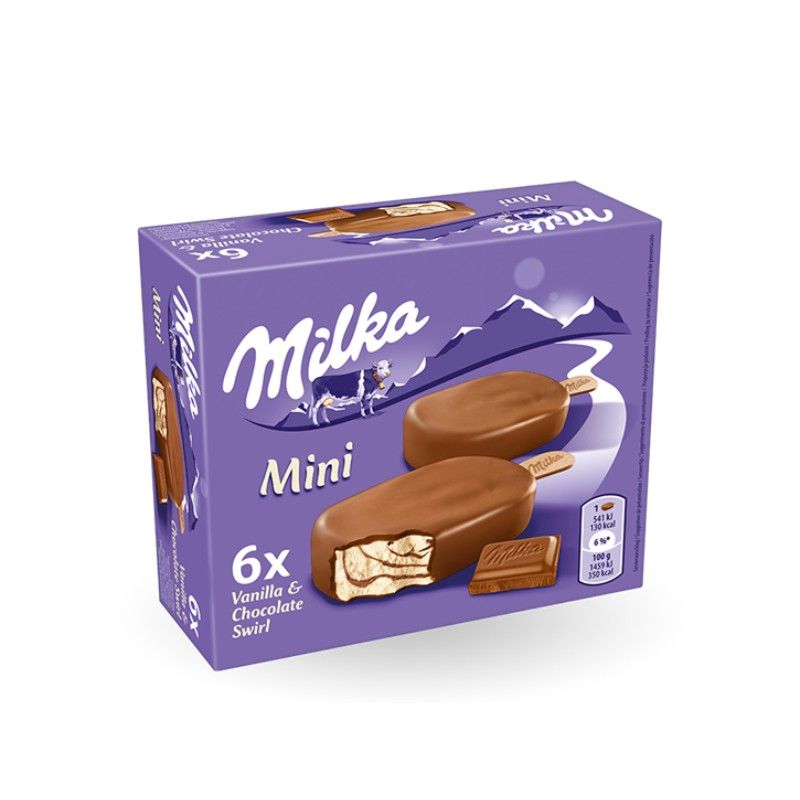Сладолед Milka Mini Stick multipack 6 бр х 50 мл