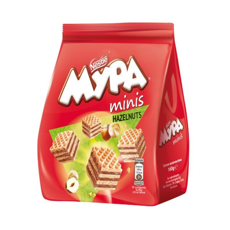 Вафли Мура Minis Лешник Без Глазура 160 г