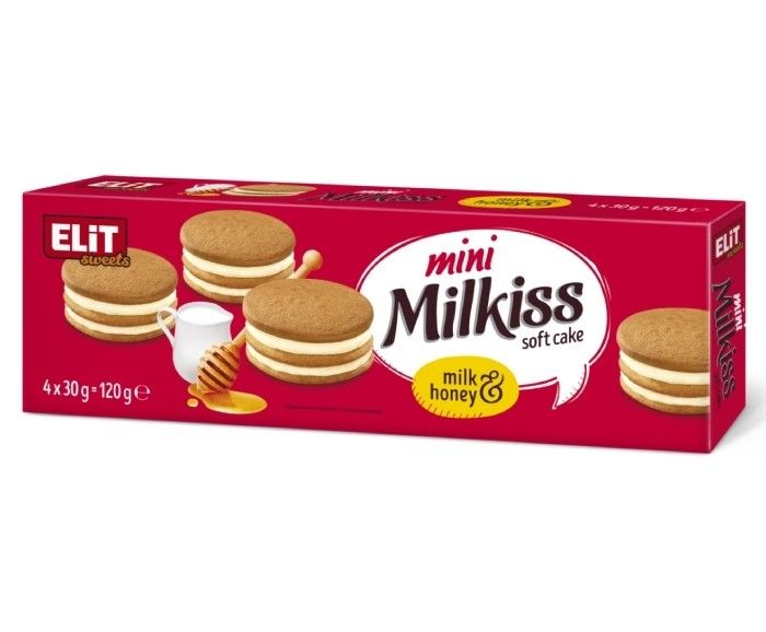 Мини Кейк с Мляко и Мед Milkiss Elit Sweets 4 х 30 г