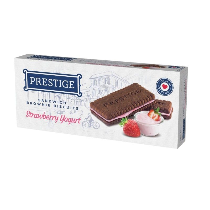 Бисквити Prestige Oh La La Brownie Йогурт Ягода 136 г
