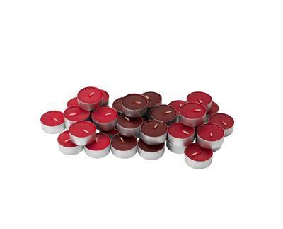 Ароматизирани чаени свещи - червени, горски плодове 30бр 38 мм