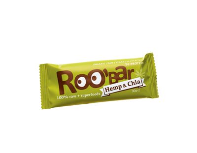 Десертен блок с конопен протеин и чия Roo'Bar 30гр