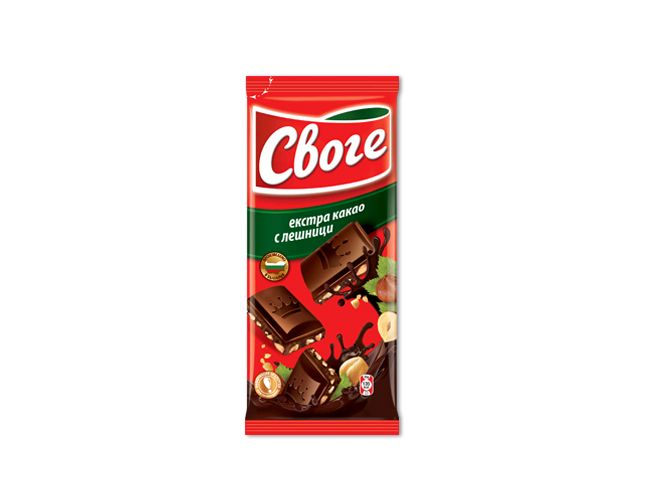 Шоколад екстра какао и лешници Своге 90 гр