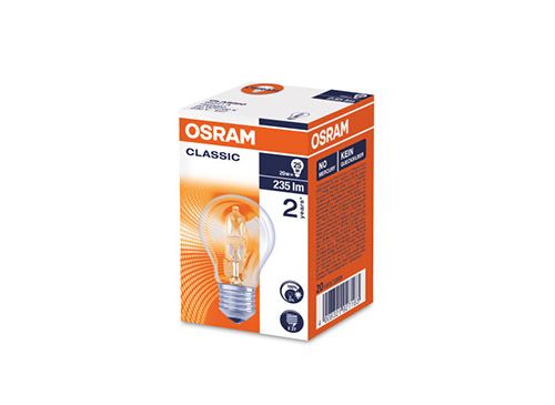 Халогенна крушка Osram Classic E27 20W топче 1бр