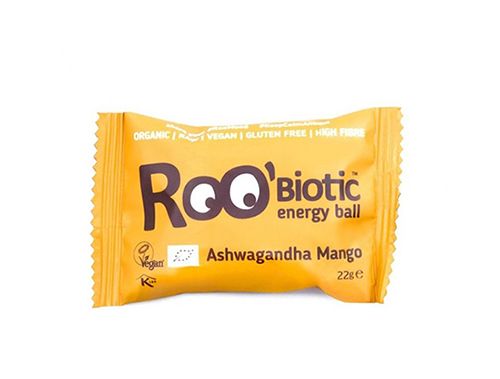 Био енергиен бар с Ашваганда и Манго Roo'Biotic 22гр