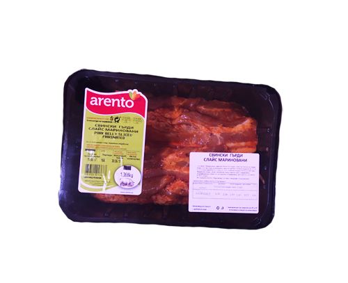 Мариновани свински гърди без кост Arento охладени, слайс 1,3кг