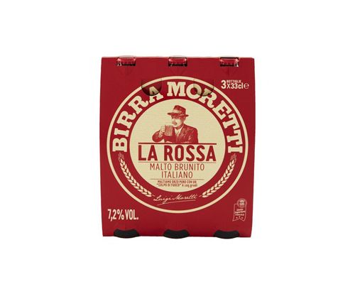 Бира Birra Moretti La Rossa 7.2% 3 бр x 330 мл
