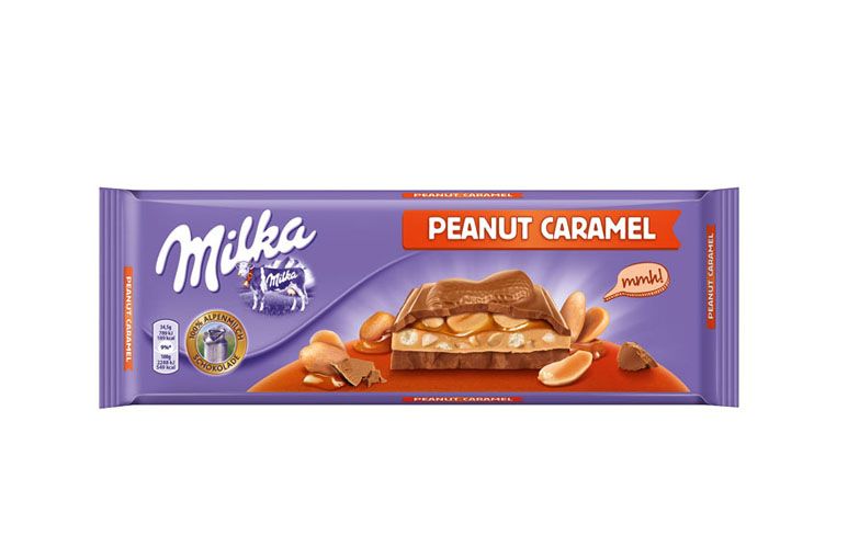Млечен Шоколад с Фъстъци и Карамел Milka 276 г