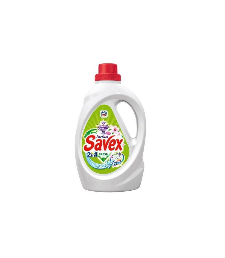 Течен перилен препарат Savex 2in1 PowerZyme Fresh за бяло пране 2.6 л