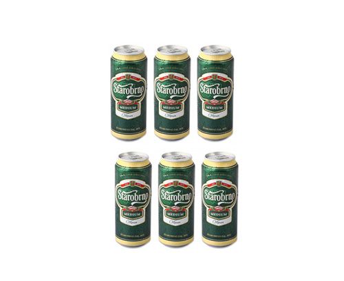 Бира Starobrno Premium Czech Pilsner кен 6 бр х 0.5 л