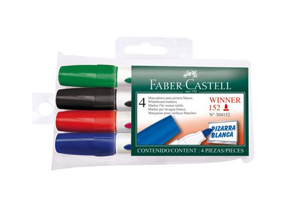 Маркери за бяла дъска Faber Castell 4 цвята
