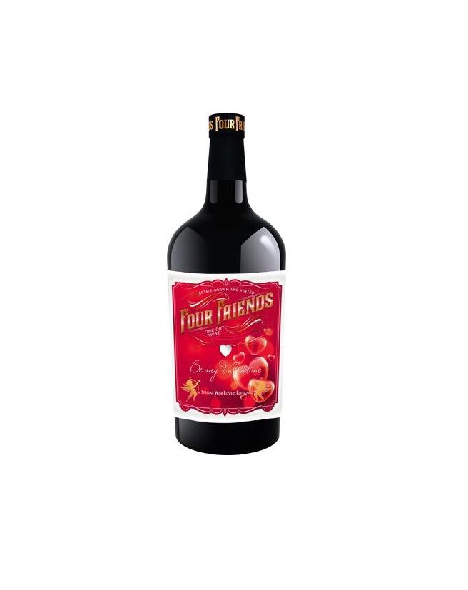Червено вино Be My Valentine Red Cuvee Four Friends 2016 г. 1,0л. Лимитирана серия
