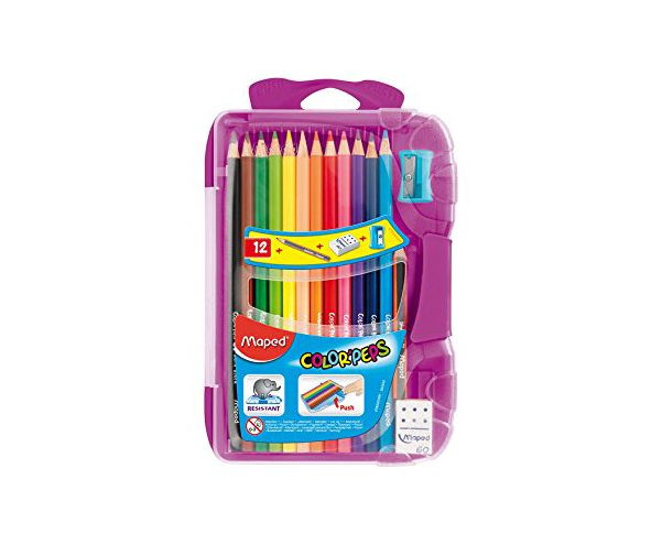 Цветни моливи Maped 12 цвята + острилка