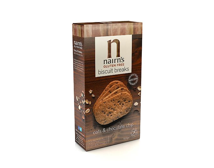 Овесени бисквити с Парченца шоколад Nairn's 160гр - без глутен S